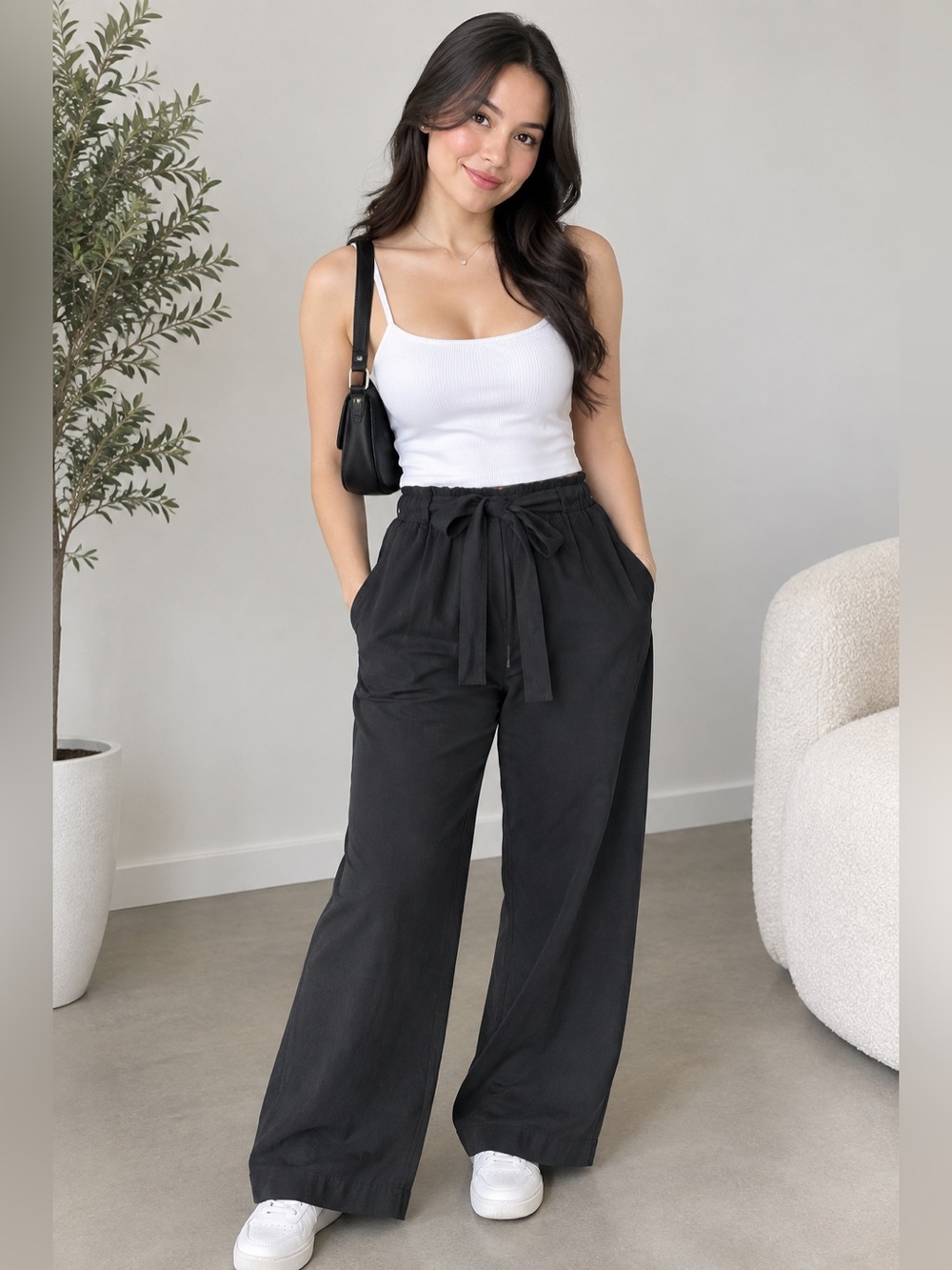 Lululemon Wide Leg Tie-Waist Pants - Black Small